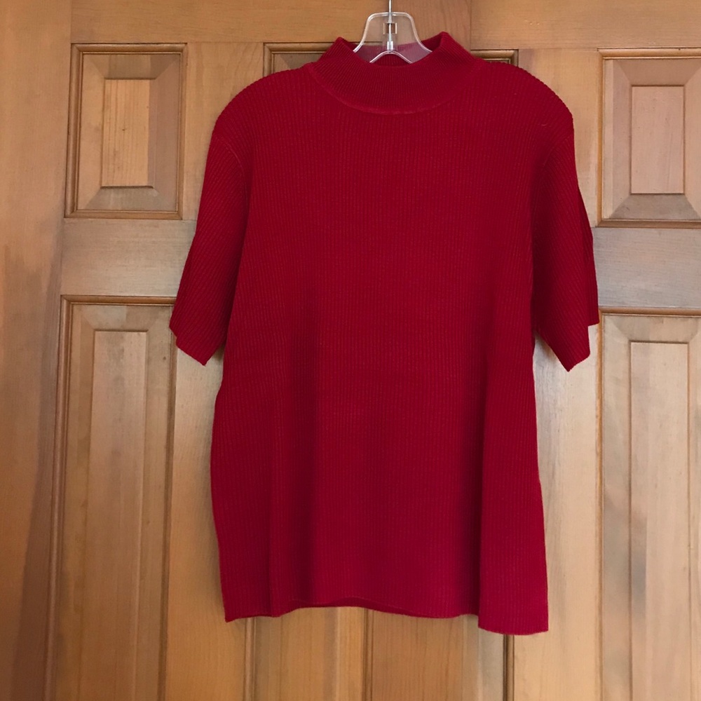 Croft&Barrow red short sleeve sweater
